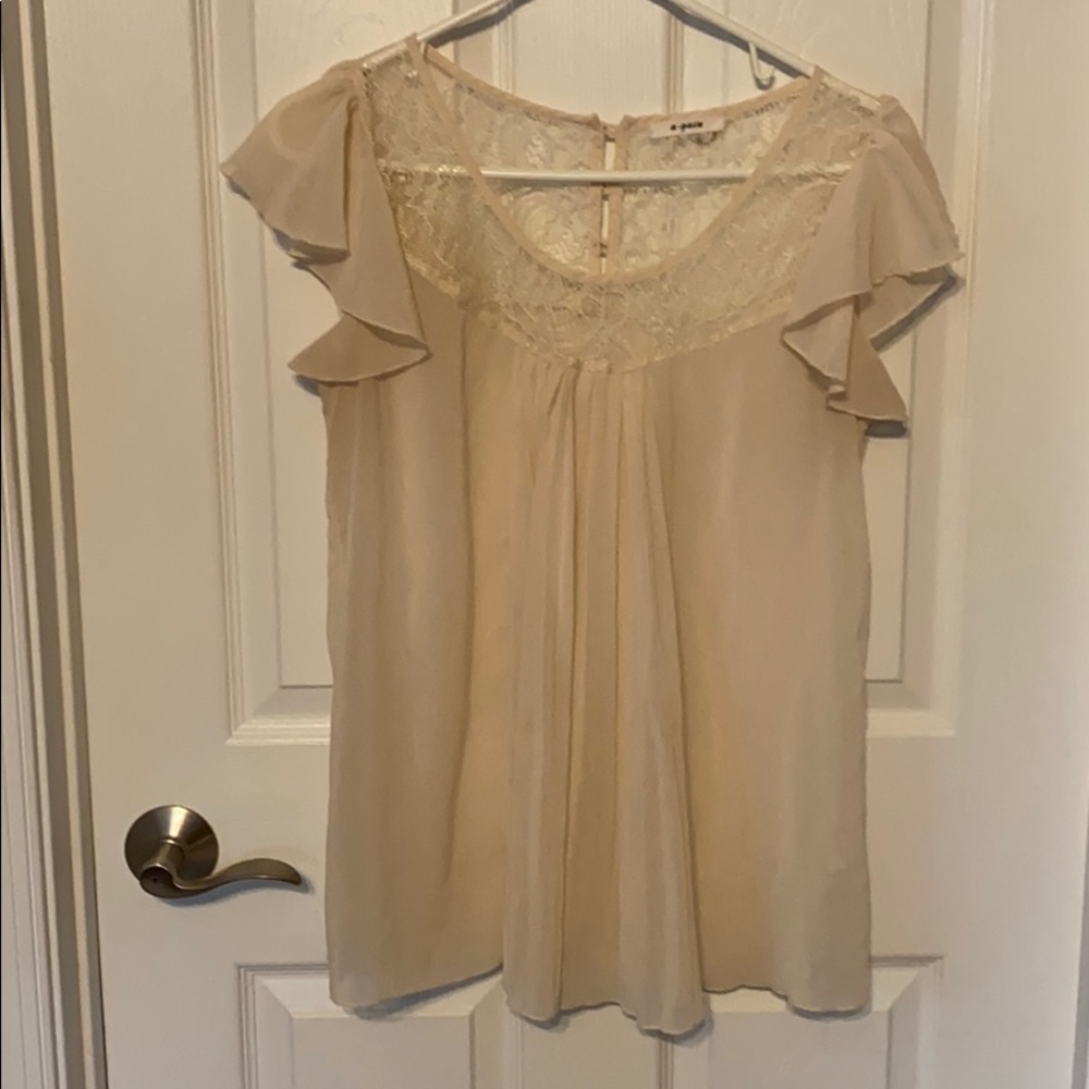 a • gain Ivory Blouse